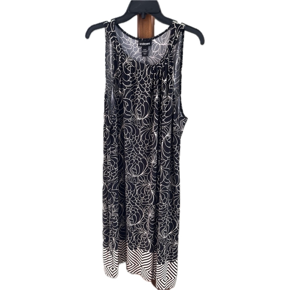 Lane Bryant Black and White Patterned Dress